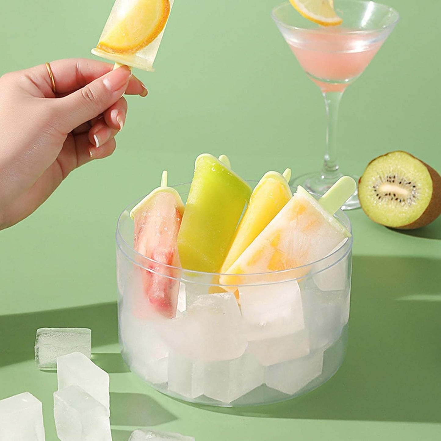 Ice Cream Candy Molds With Sticks Easy Release Summer Party Supplies Popsicles Candy Molds (8 Candy Mold Maker)