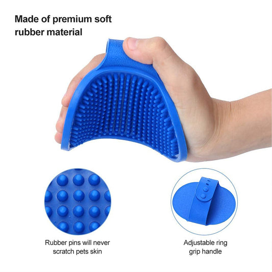 Puppies Pet Massage Rubber Bath Glove for Dogs, Cats, Rabbit Grooming Shampoo Washing Hand Brush