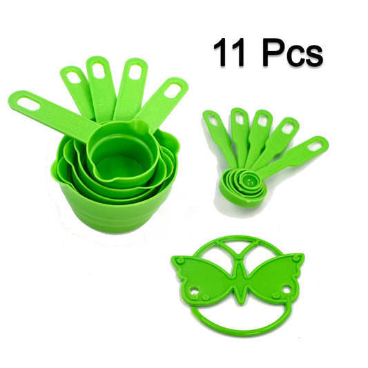 10 In 1 Measuring Spoon n Cup Set Green