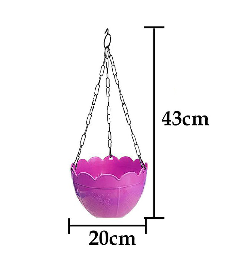 Flower Pot Plant with Hanging Chain for Houseplants Garden Balcony Decoration
