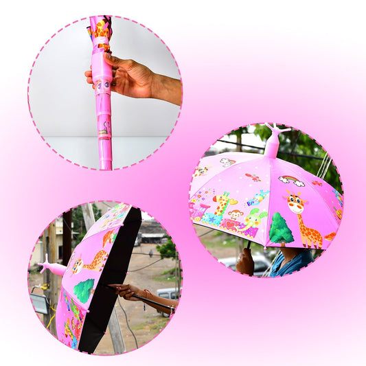 Umbrella With Handle and Light Weight Safety Round Plastic Cap