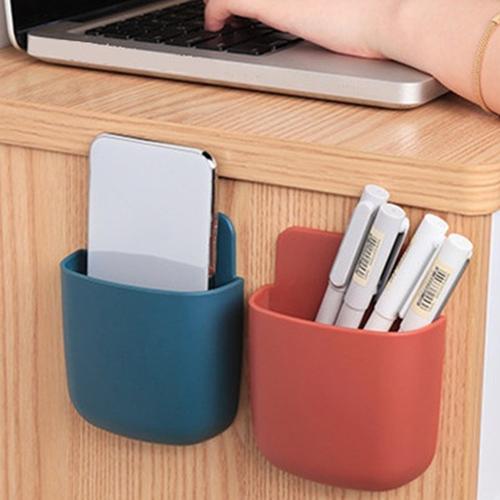 Wall Mounted Storage Case with Mobile Phone Charging Port Plug Holder (4 Pcs)