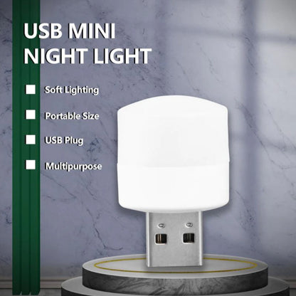 USB LED LAMP Night Light, Plug in Small Led Nightlight Mini Portable for PC and Laptop.