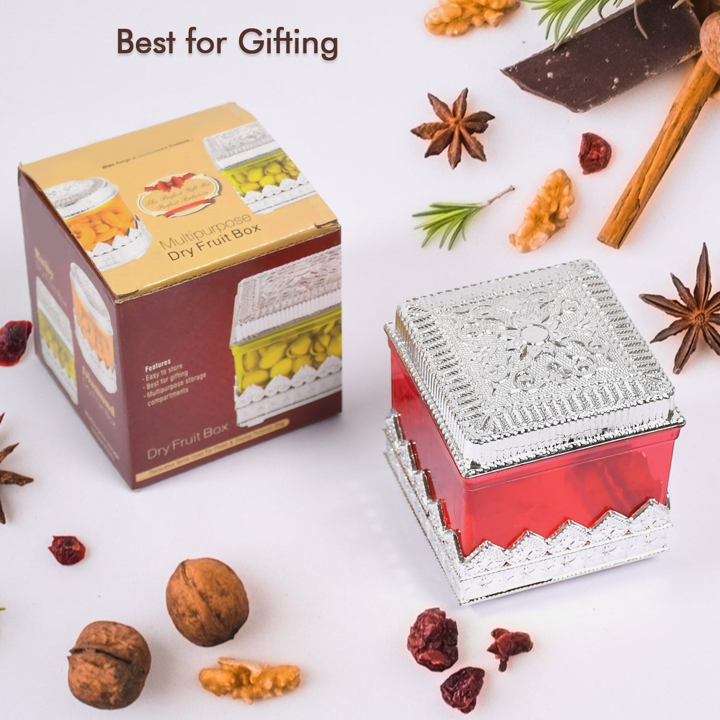 7129 RUBY DRYFRUIT STORAGE CONTAINER  ATTRACTIVE DESIGN BOX FOR HOME , GIFTING & KITCHEN USE 