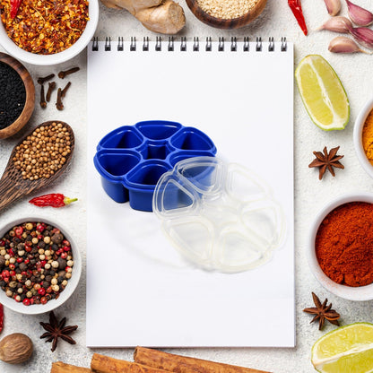 7185 Unique Design Multipurpose Masala / Spice Box Container Spice Box For Kitchen , Masala Container , ( Plastic 7 Section ) 