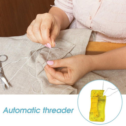 Needle Threader, Stylish Appearance Comfortable Grip Lightweight Portable Automatic Needle Threader for Sewing for Home (1 Pc)