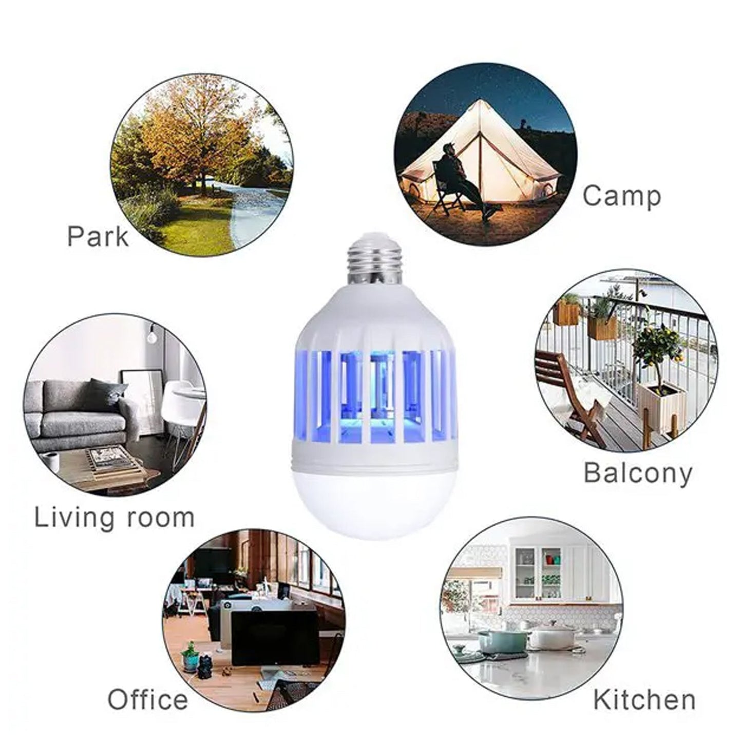 Mosquito Killer Lamp 12W & 15W  E27 Summer Moths Flying Insects Led Zapper Mosquito Killer Lamp Light Bulb Household