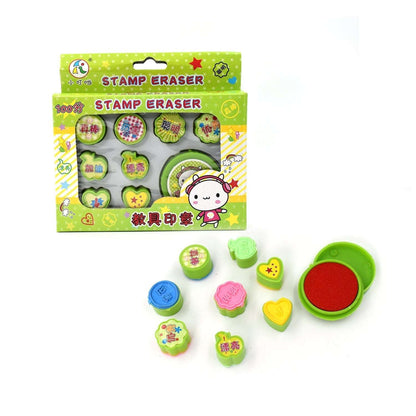 9 Pc Stamp Set used in all types of household places by kids and childrens for playing purposes.