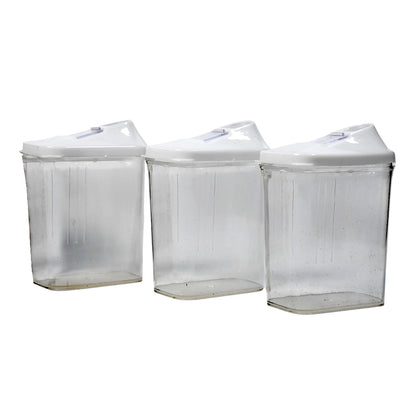 2782 Kitchen Storage Jars & Container Set 3pc , Transparent Jar Set For home & Kitchen Use 