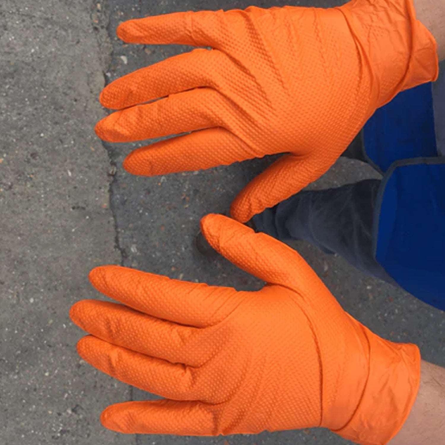 2 Pair Large Orange Gloves For Types Of Purposes Like Washing Utensils, Gardening And Cleaning Toilet Etc
