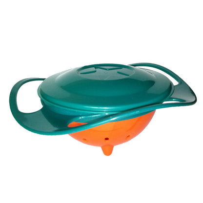 0617 Portable Non Spill Feeding Toddler Gyro Bowl 360 Degree Rotating Dish 