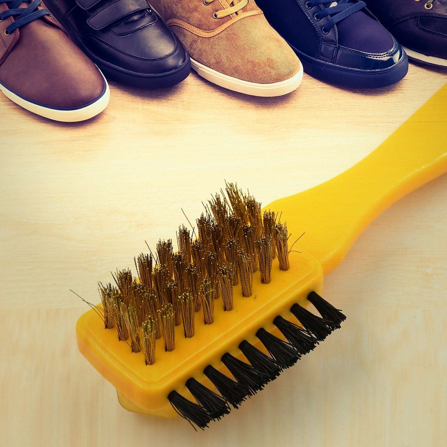 3 Side Portable Multifunctional shoe brush Rubber Home Suede Shoes Polishing Brushes 3 Side Shoe Cleaning Brush, Shoe Brush Excellent Quality and Popular