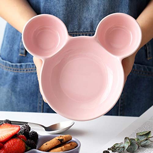 0843 Mickey Shaped Kids/Snack Serving Sectioned Plate 