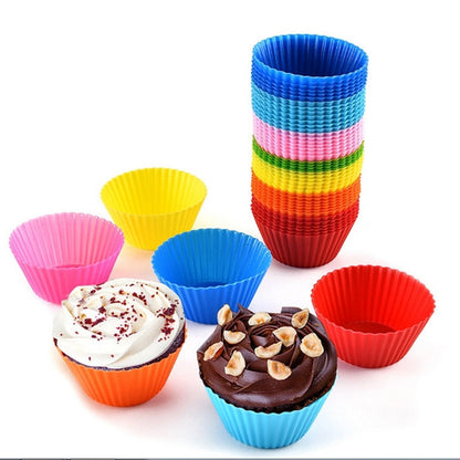 Silicone cupcake Shaped Baking Mold Fondant Cake Tool Chocolate Candy Cookies Pastry Soap Moulds (6 pc)