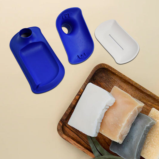 प्लास्टिक डबल लेयर साबुन डिश होल्डर| बाथरूम, रसोई, आसान सफाई, साबुन सेवर के लिए सजावटी भंडारण धारक बॉक्स