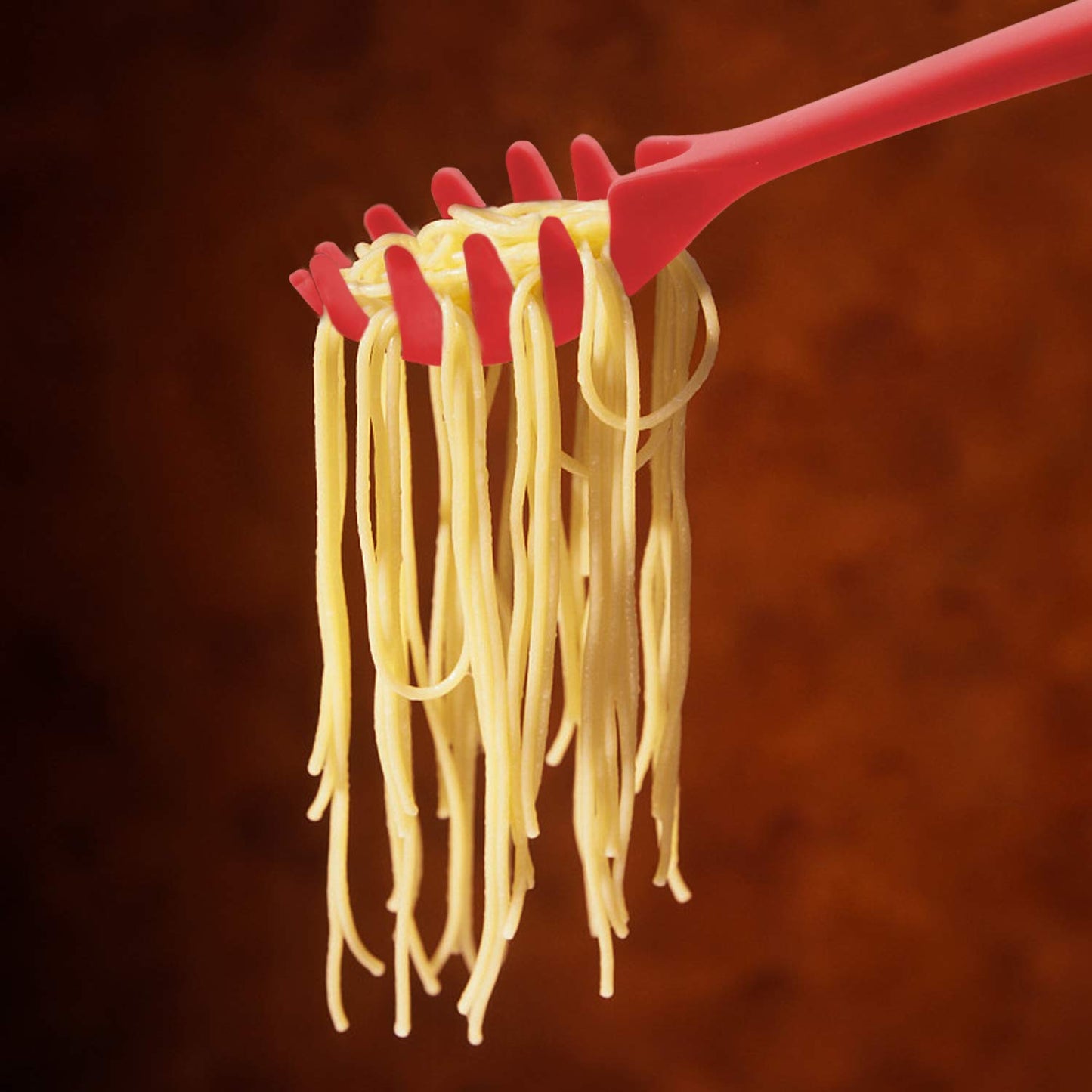 आपके घरेलू रेस्तरां के लिए सिलिकॉन स्पेगेटी चम्मच पास्ता चम्मच आसानी से साफ करने योग्य (22 सेमी) 