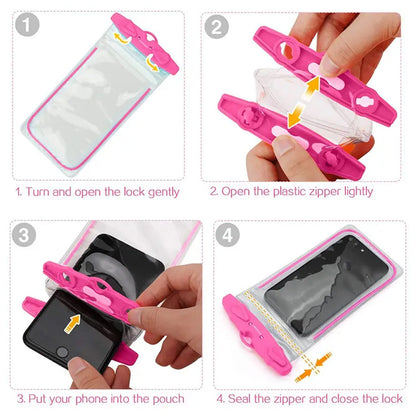Waterproof Pouch Zip Lock Mobile Cover Under Water Mobile Case For All Type Mobile Phones