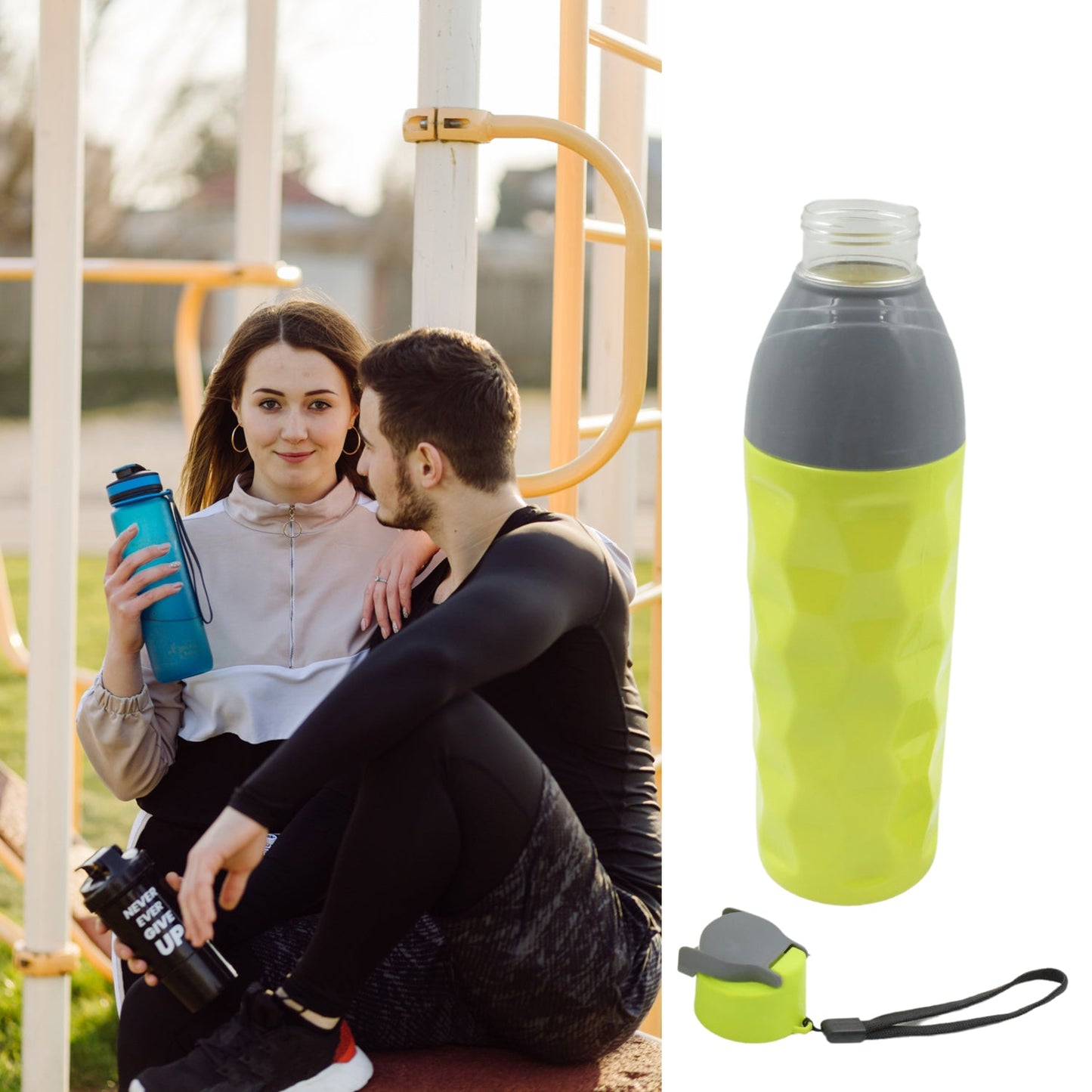 Plastic Sports Insulated Water Bottle with Dori High Quality Water Bottle, BPA-Free & Leak-Proof, For Fridge, Office, Sports, School, Gym,