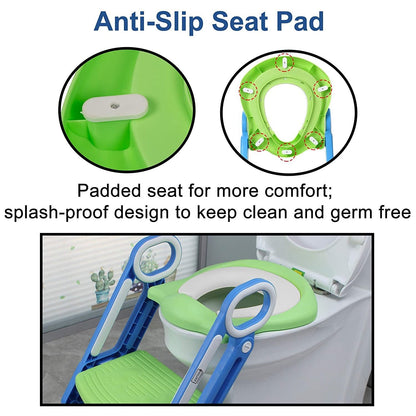 2 in 1 Training Foldable Ladder Potty Toilet Seat for Kids