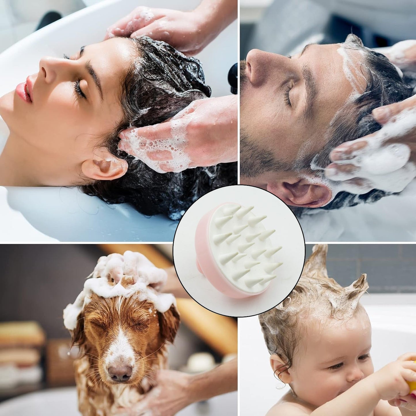 Hair Scalp Massager Shampoo Brush, Scalp Care Hair Wash Brush Silicone Comb, Shampoo Brush (1 Pc)