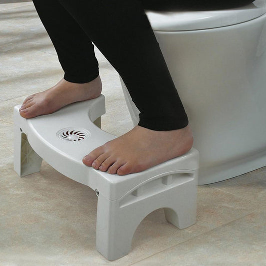 Plastic Non Slip Folding Toilet Squat Stool White Color