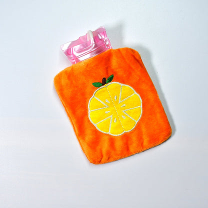 Orange small Hot Water Bag with Cover for Pain Relief, Neck, Shoulder Pain and Hand, Feet Warmer, Menstrual Cramps