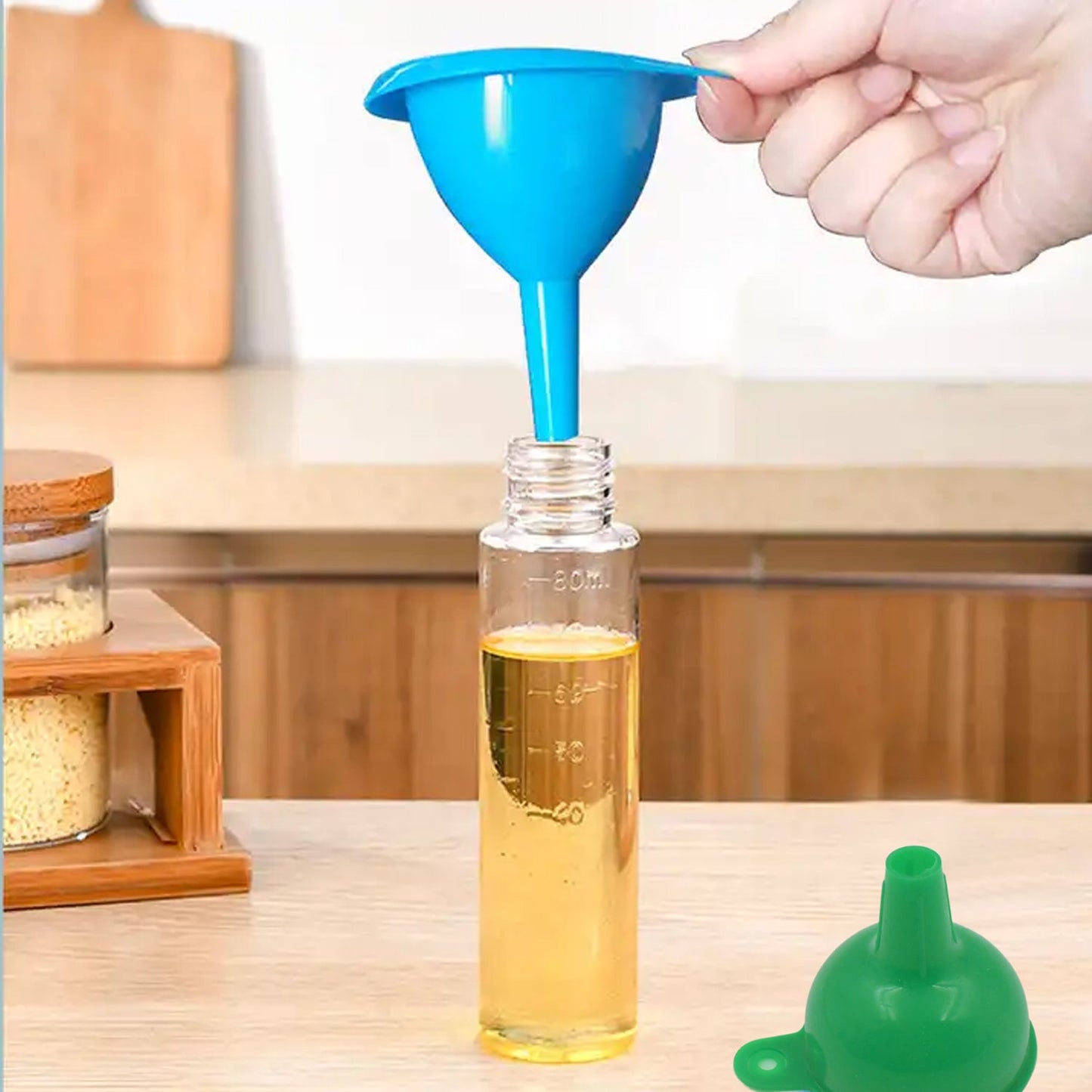 Silicone Funnel For Pouring Oil, Sauce, Water, Juice And Small Food-GrainsFood Grade Silicone Funnel 1 Pc