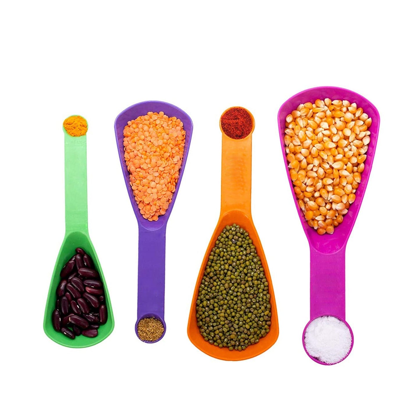 DOUBLE SIDE MEASURING CUPS AND SPOONS 4PCS