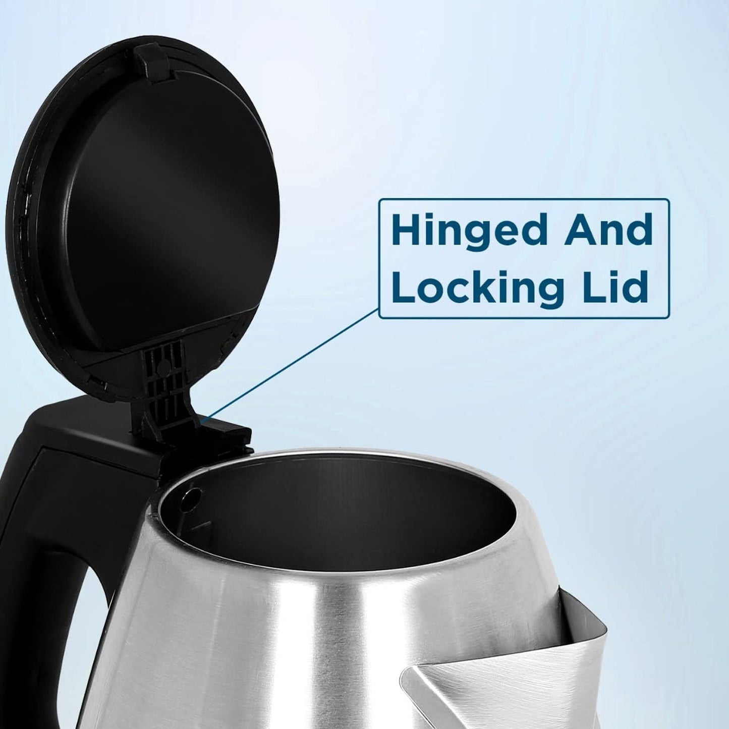 SS ELECTRIC KETTLE WITH LID - 2 L