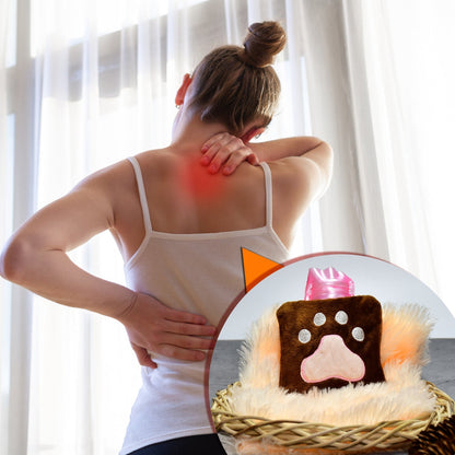 Paw Print small Hot Water Bag with Cover for Pain Relief, Neck, Shoulder Pain and Hand, Feet Warmer, Menstrual Cramps