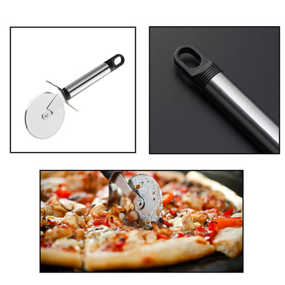 Stainless Steel Pizza Cutter, Pastry Cake Slicer, Sharp, Wheel Type