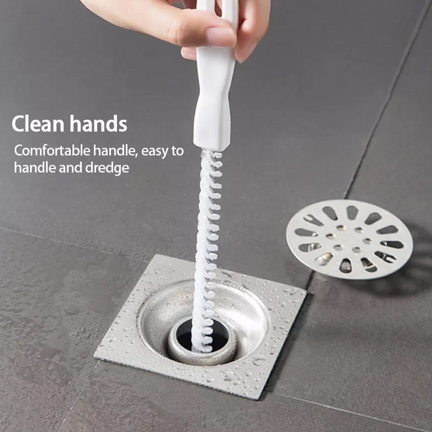 Sewer Dredging Tool, Sink Drain Overflow Cleaning Brush, Household Sewer Hair Catcher, Reusable Drain Cleaner Hair Clog Remover