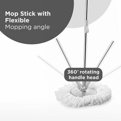 Mop with Bucket For Floor Cleaning With Steel Spin  / Mop for Floor Cleaning  /  Floor Cleaner Mop  /  Spin Mop  /  Magic Mop  /  Mop Stick  /  Spin Mop Set with Bucket
