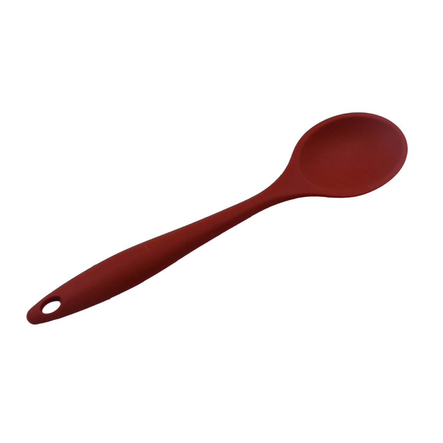 HEAT RESISTANT SILICONE BASTING SPOON NON-STICK SPOON HYGIENIC SOLID COATING COOKWARE KITCHEN TOOLS (27CM)