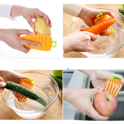 Vegetable Scrubbing Brush, Carrot Shape Vegetable Brush for Potato for Vegetable