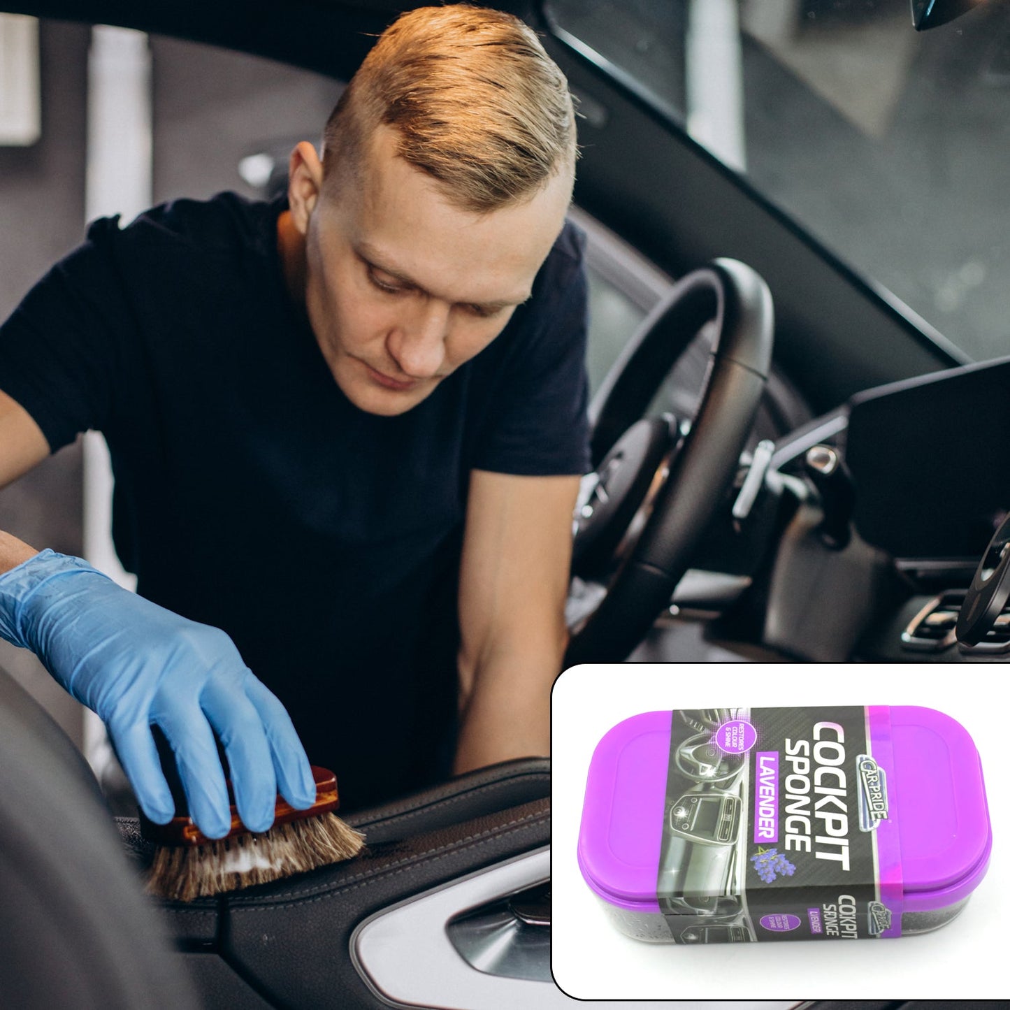 Cockpit Sponge - Polishing Sponge Cleaning Sponge Foam Perfect for Car Polish, Dust Cleaner Car Accessories