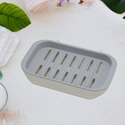 Bathroom Soap Holder, Soap Dish Container, Soap Case for Water Draining, Soap Holder Tray with Adhesive Sticker