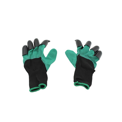 Heavy Duty Garden Farming Gloves- ABC Plastic Washable With Hand Fingertips & ABS Claws For Digging & Planting, Gardening Tool