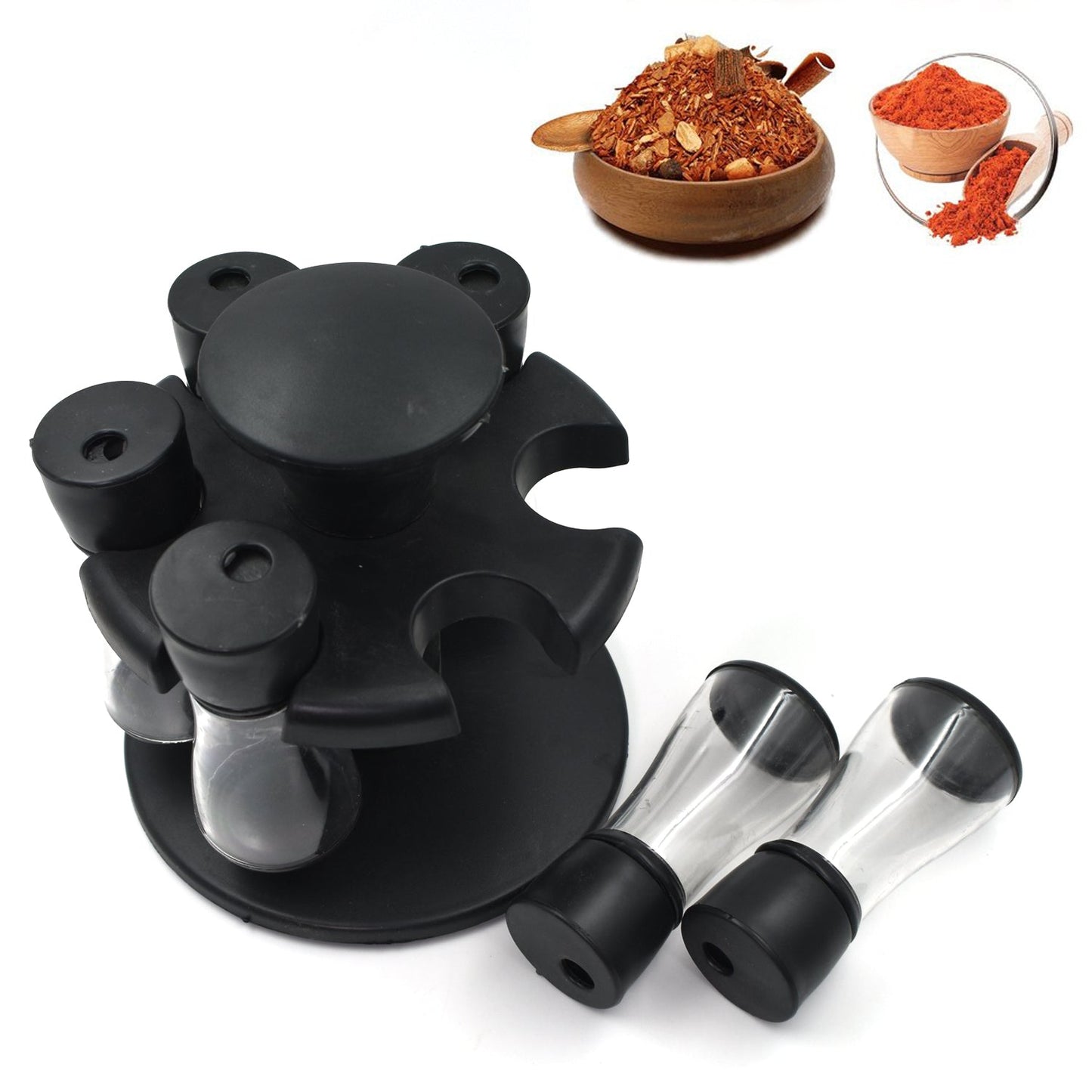 6 Pc Spice Rack Used For Storing Spices Easily In An Ordered Manner.