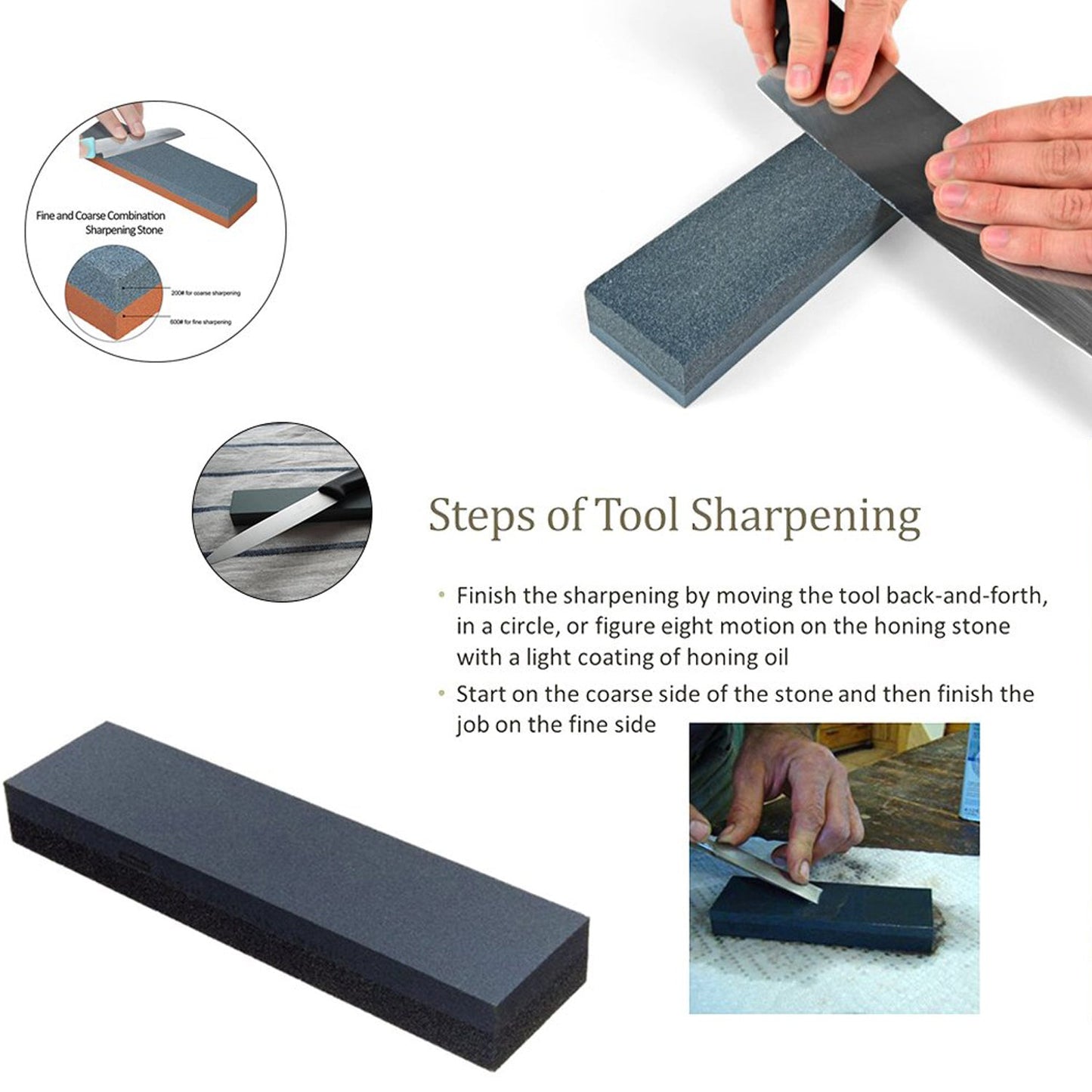 Knife Sharpening Stone, High Density Thicken Whetstone Set Robust Safe to Use for Scissors for Axe (MOQ :- 9 Pc)