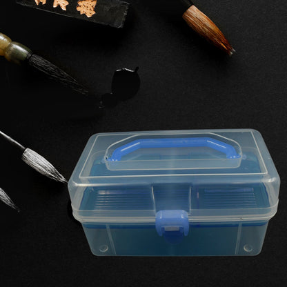 Plastic Art Storage Box Painting Supplies Multipurpose Case Meidum Size with Handle for Artists Students Medine Tools Cosmetics Fishing Supplies