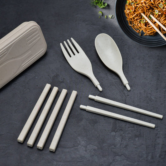 Spoon Fork Chopsticks Set Dinnerware 3PCS / Set Lunch Tableware Detachable Cutlery Portable Travel Kitchen Accessories