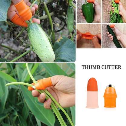 Vegetable Thumb Cutter and tool 5pc Set with effective sharp cutting blade System