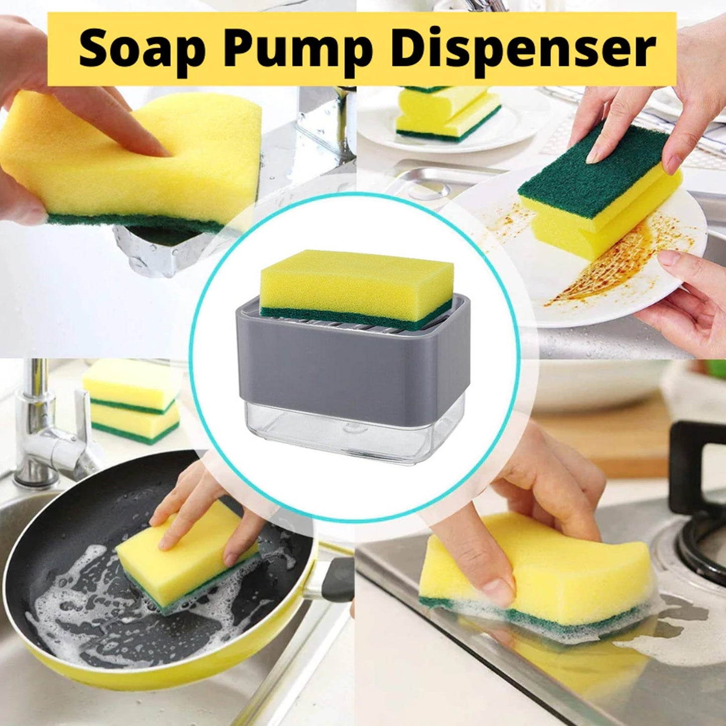 2 in 1 Soap Dispenser Used As A Soap Holder In Bathrooms And Toilets.