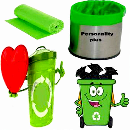 बायो-डिग्रेडेबल पर्यावरण अनुकूल कचरा/कचरा बैग रोल (19" x 21") (हरा)