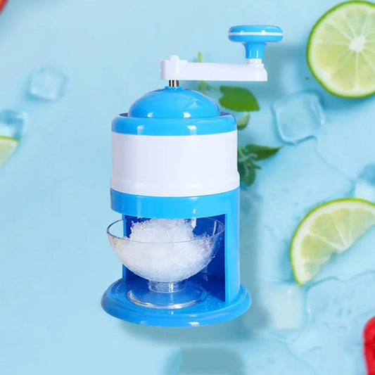 Portable Gola Maker Ice Crusher and Shaved Ice Machine, Hand Shaved Ice Machine Manual Fruit Smoothie Machine Mini Household Ice Shaver Small Ice Crusher