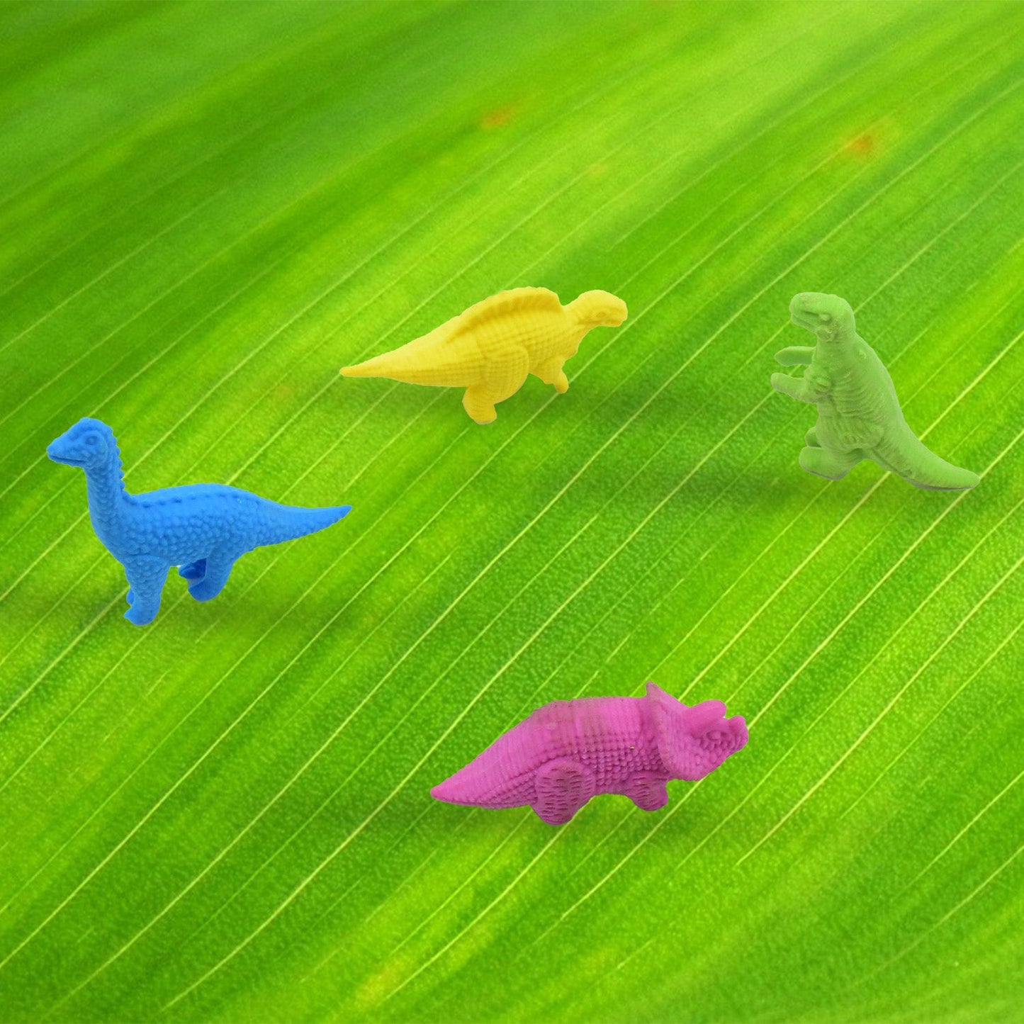 Small Dinosaur Shaped Erasers Animal Erasers for Kids, Dinosaur Erasers Puzzle 3D Eraser, Soft Non-Dust Stationery Activity Toy, for School Supplies (4 Pc Set)