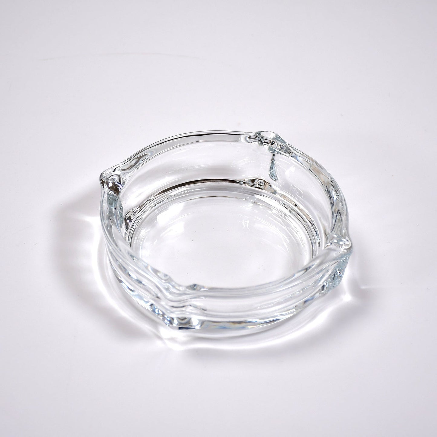 Glass Brunswick Crystal Quality Cigar Cigarette Ashtray Round Tabletop for Home Decor