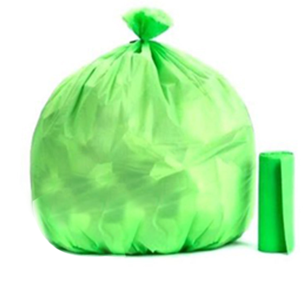 Bio-degradable Eco Friendly Garbage / Trash Bags Rolls (19" x 21") (Green)