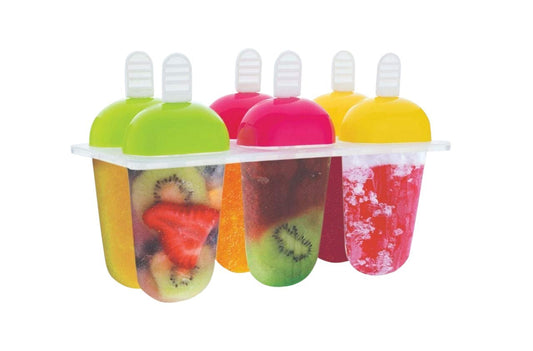 Multicolor Plastic Ice Mold Kulfi Maker Color Assorted 6Pcs